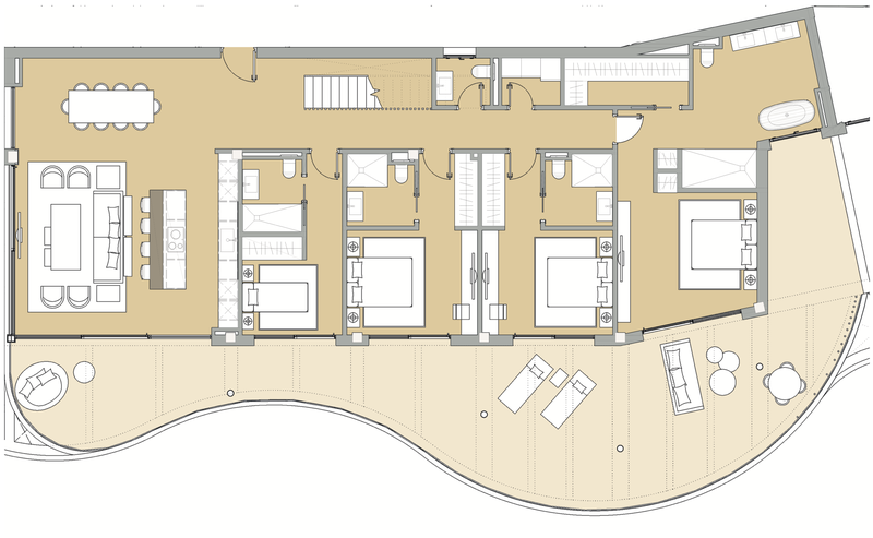 Floor plan: floor plan. 4-bedroom penthouse