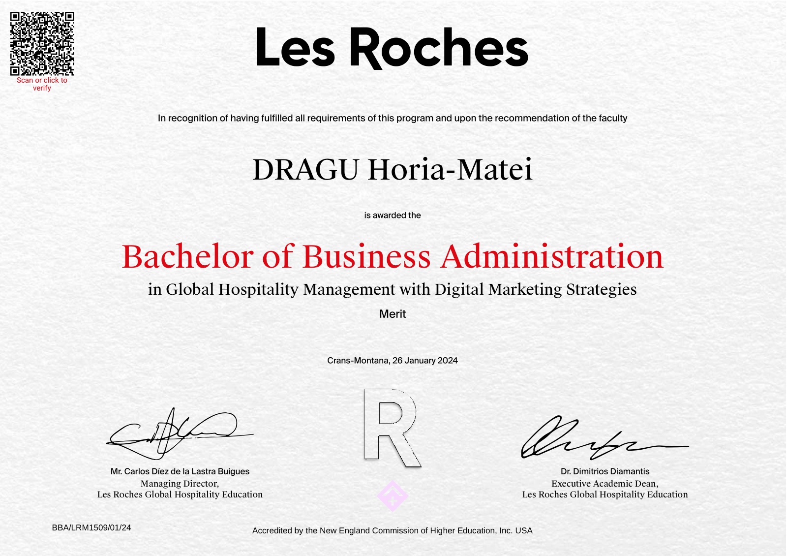 Bachelor of Business Administration, 2024